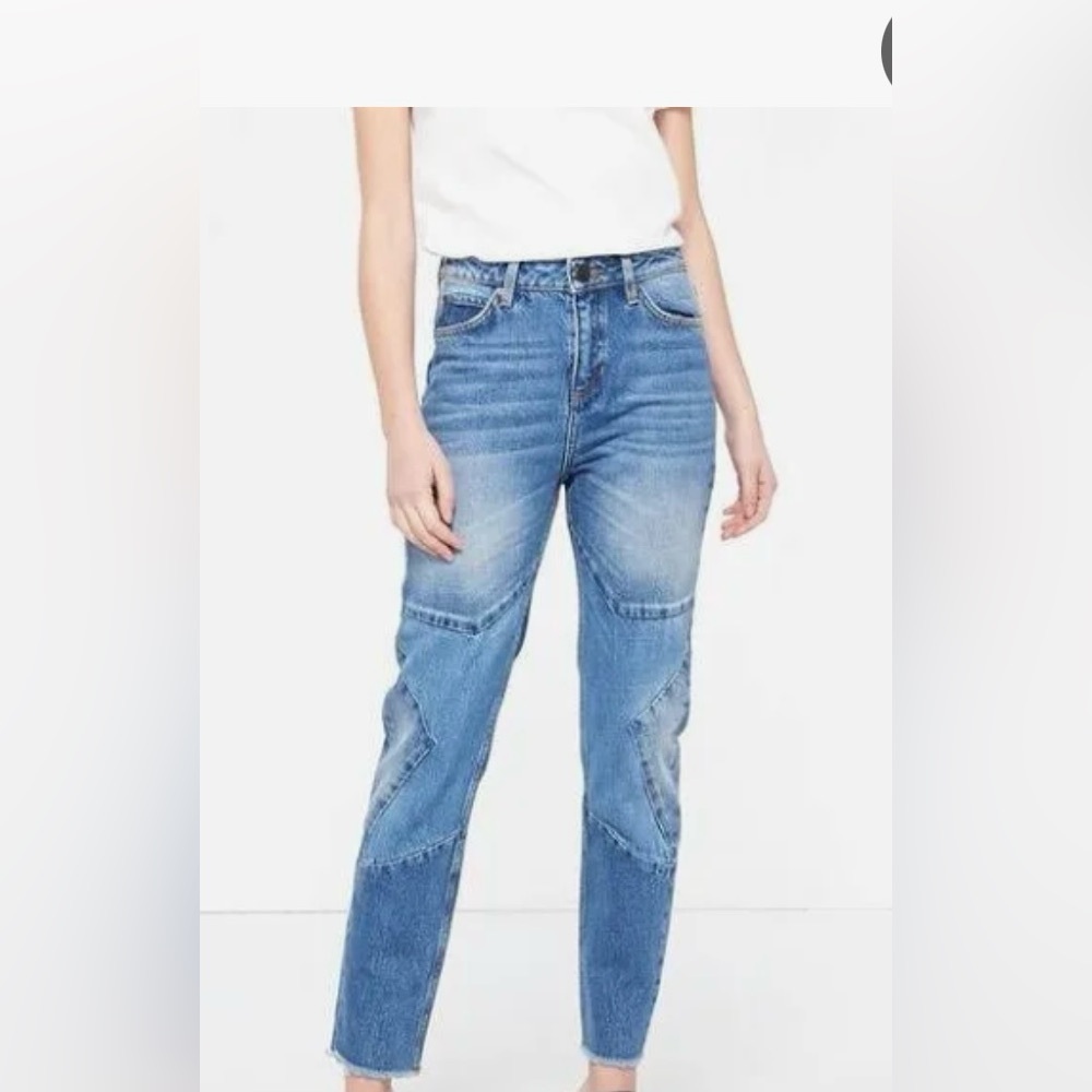 Sandro Women’s Straight Leg Jeans Blue Embroidered Sz 4/6 NWT